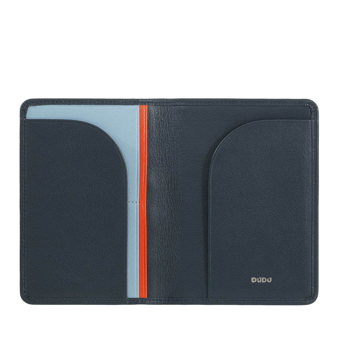 DUDU Case Porta Passport in Travel Leather with RFID protection and credit card holder