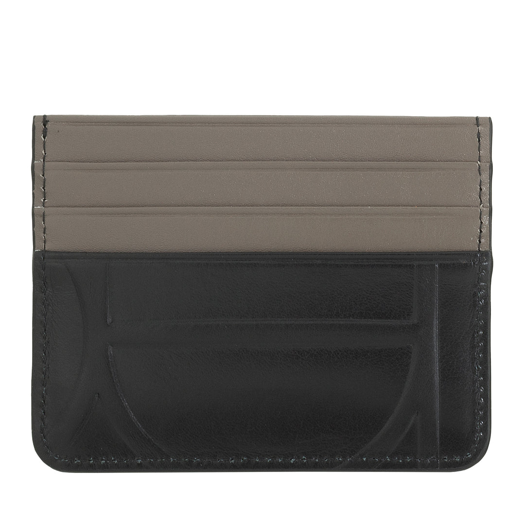 DUDU credit card holder in printed leather, compact and pocket thin -ray - light, elegant and functional, perfect for pocket or bag