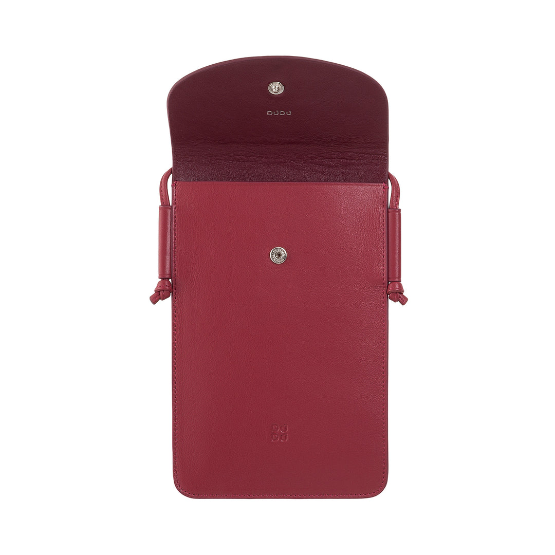 Dudu Case Case Cell Coll Leather Neck, 스마트 폰 홀더 버튼으로 최대 6.7 인치, 조절 가능한 어깨 끈, 얇은 디자인