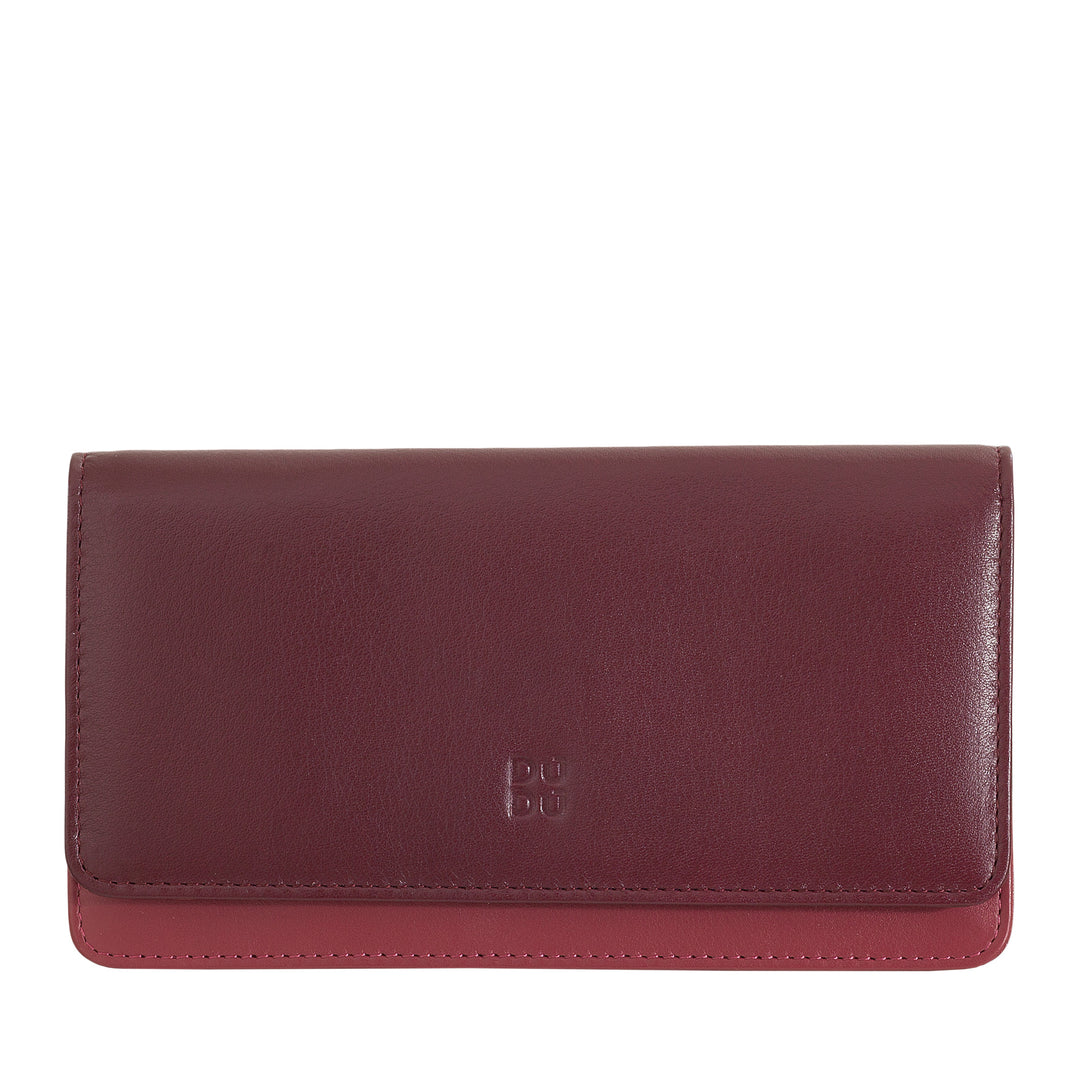 DUDU WORLD WORLD WOMEN IN MULTICOLOR SOFT LEATHER RFID PUN