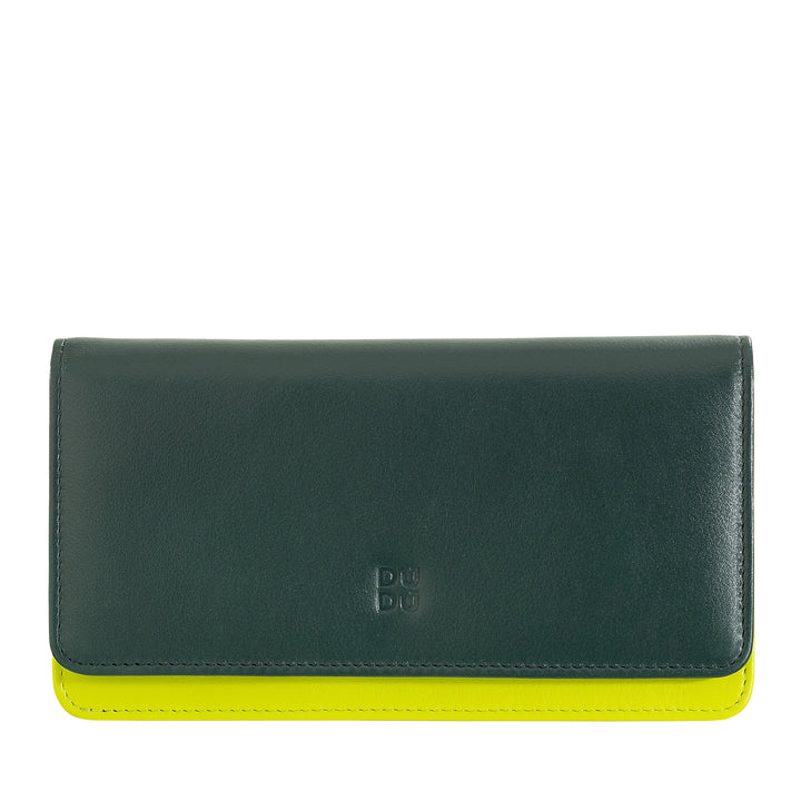 DUDU WORLD WORLD WOMEN IN MULTICOLOR SOFT LEATHER RFID PUN