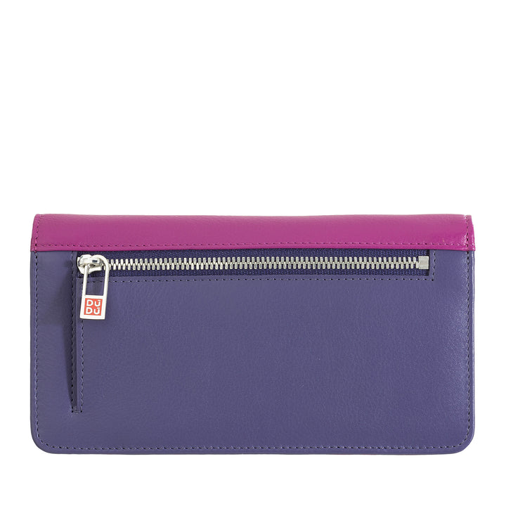 DUDU WORLD WORLD WOMEN IN MULTICOLOR SOFT LEATHER RFID PUN