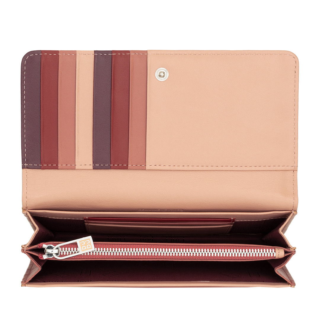 DUDU WORLD WORLD WOMEN IN MULTICOLOR SOFT LEATHER RFID PUN