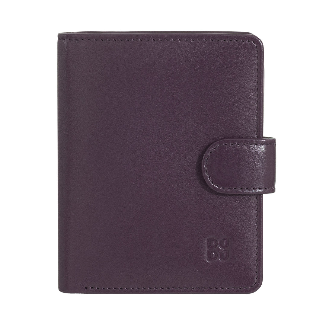 Dudu Women's Wallet in Vera Little Leather Leather Rfid Leather with Crescete Hinge Door Banknotes, External Closure