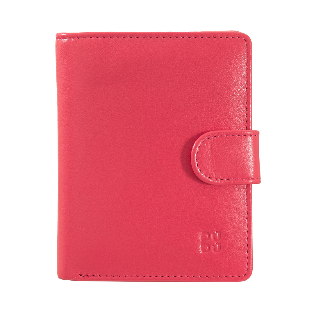 Dudu Women's Wallet in Vera Little Leather Leather Rfid Leather with Crescete Hinge Door Banknotes, External Closure