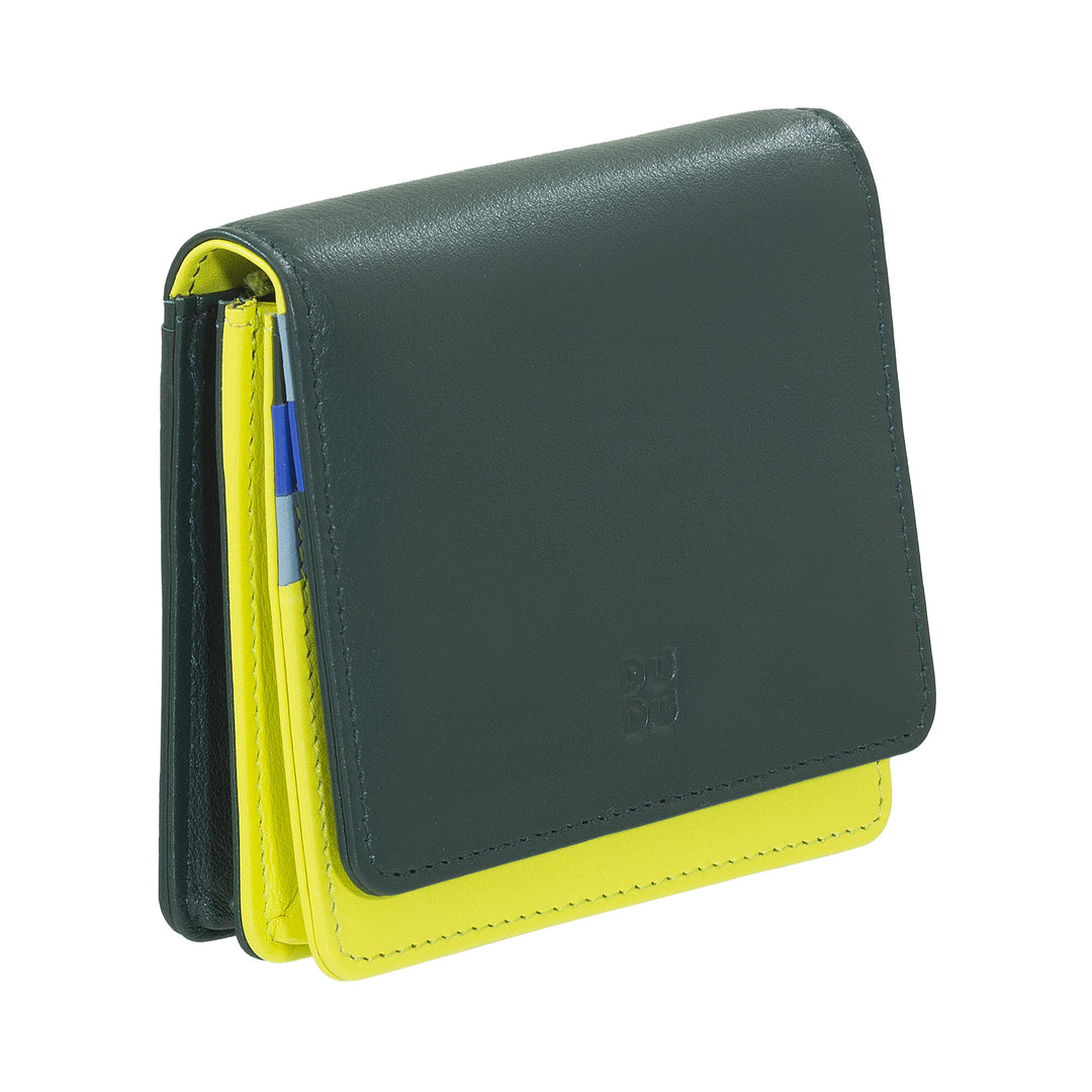 Skop의 Dudu Women 's Women 지갑 Skop Legant RFID Ultra Compact Colorful RFID 내부 지퍼 및 8 개의 카드 카드 소지자 8 개