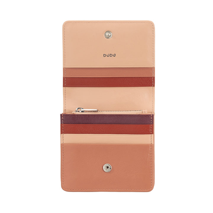 Skop의 Dudu Women 's Women 지갑 Skop Legant RFID Ultra Compact Colorful RFID 내부 지퍼 및 8 개의 카드 카드 소지자 8 개