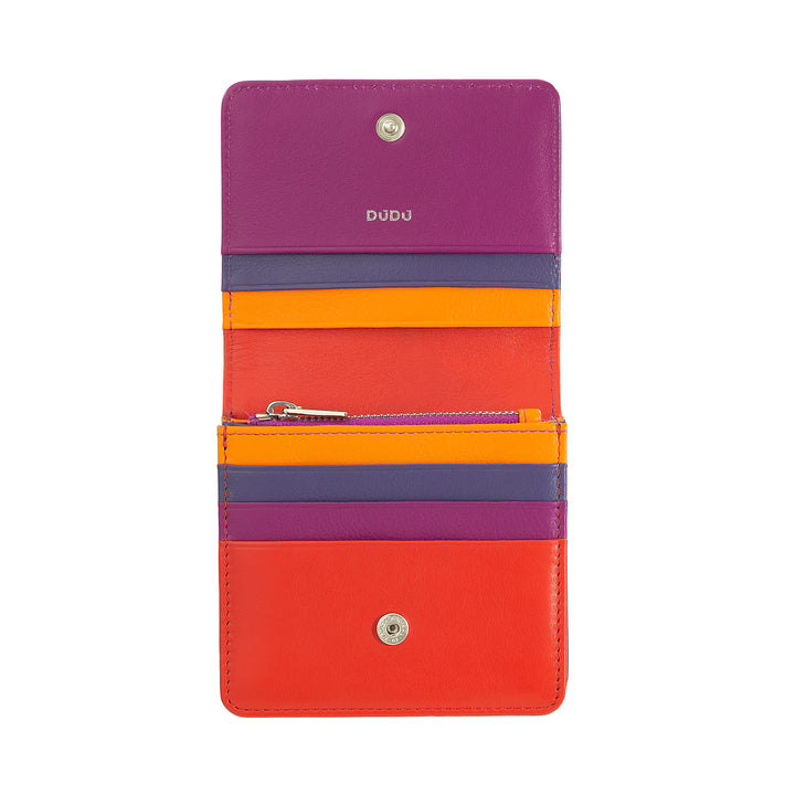 Dudu Women's Women Wallet in Skop Legant Rfid Ultra Compact Colorful Rfid with internal zip and 8 Card Card holders