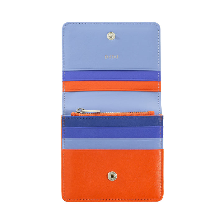 Skop의 Dudu Women 's Women 지갑 Skop Legant RFID Ultra Compact Colorful RFID 내부 지퍼 및 8 개의 카드 카드 소지자 8 개