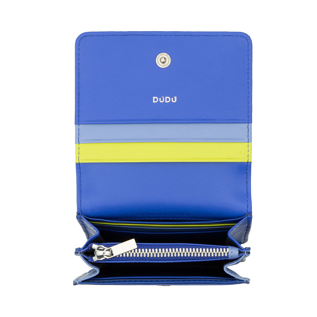 Skop의 Dudu Women 's Women 지갑 Skop Legant RFID Ultra Compact Colorful RFID 내부 지퍼 및 8 개의 카드 카드 소지자 8 개