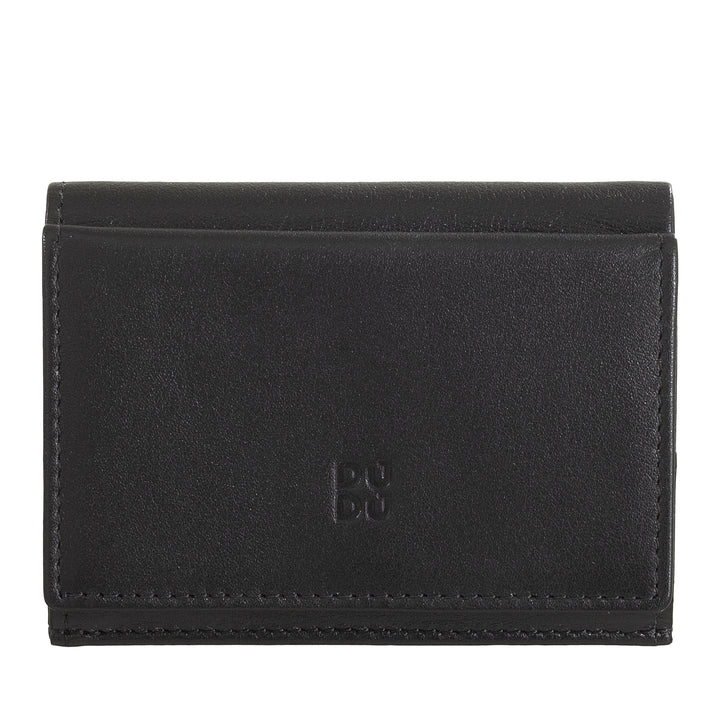 Dudu Small Men's Leather Wallet、女性の財布、紙幣とカードのドアを備えたコンパクトなデザインドア