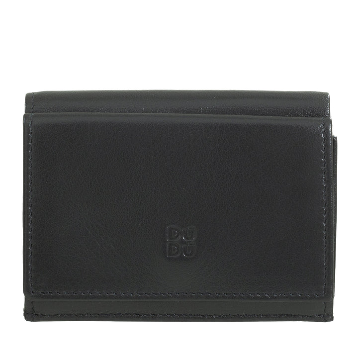 Dudu Small Men's Leather Wallet、女性の財布、紙幣とカードのドアを備えたコンパクトなデザインドア