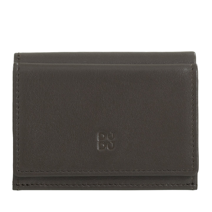 Dudu Small Men's Leather Wallet、女性の財布、紙幣とカードのドアを備えたコンパクトなデザインドア