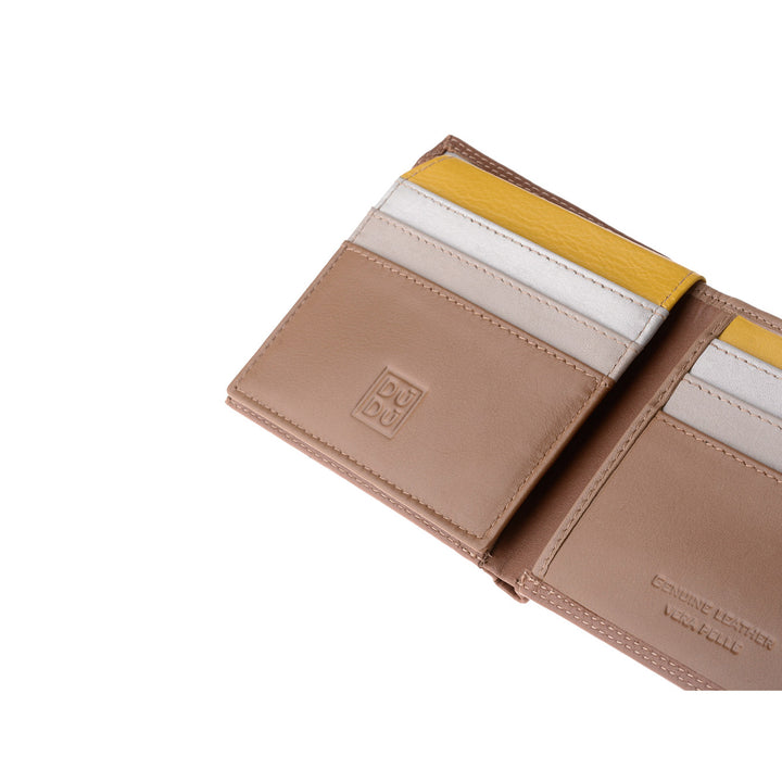 DUDU Small RFID Men's Wallet In Multicolor Leather Card Card Card