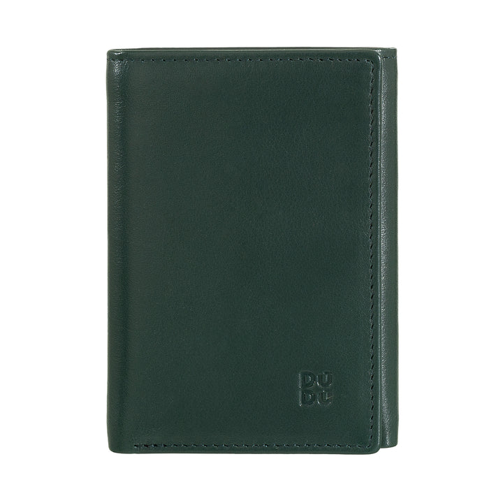 Dudu Man Wale Trifold in Leather、Button、Banknotes、Multicolorドア付き垂直RFIDカードカード