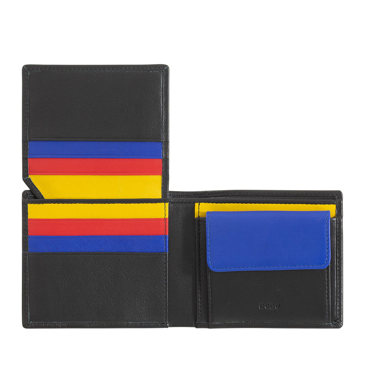 Dudu Small Rfid Men's Leather Men's Portfolio with Door Holder