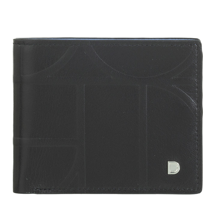 Dudu Men's Slim Printed Leather Wallet with RFID Protection -Compact、Elegant、Small -Size-タックル付きクレジットカードウォレット