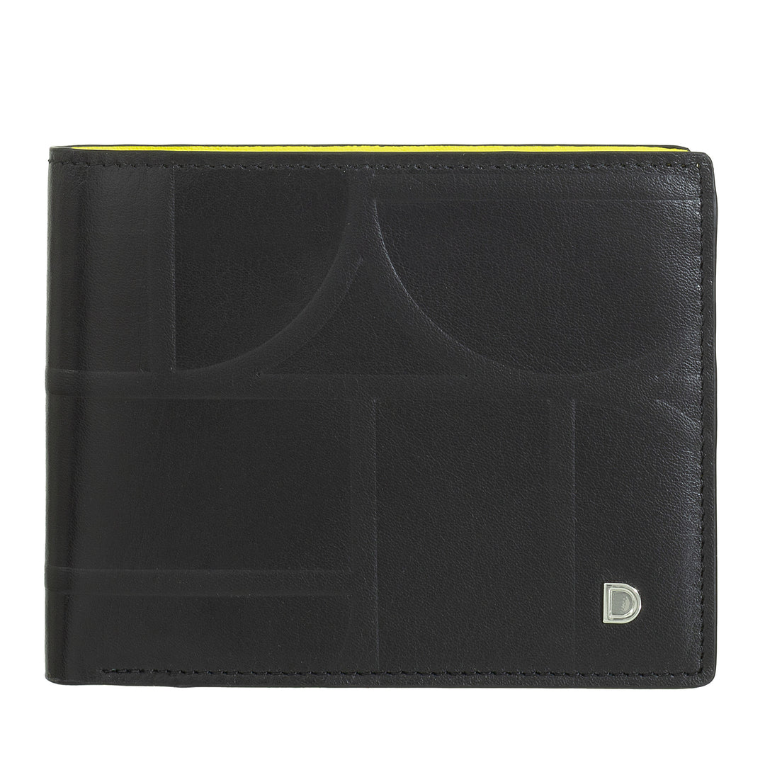 Portamonete가있는 클래식 프린트 가죽의 Dudu Men 's Wallet RFID - 우아하고 소형, 카드 및 지폐를위한 구획이 있습니다.