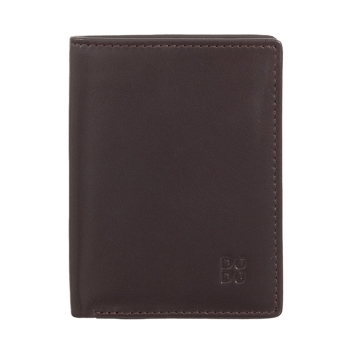 Dudu Men's Leather Wallet、クレジットカード所有者を備えたスリムメンズウォレット、キャッシュケースホルダー、小さくてコンパクト、RFID保護