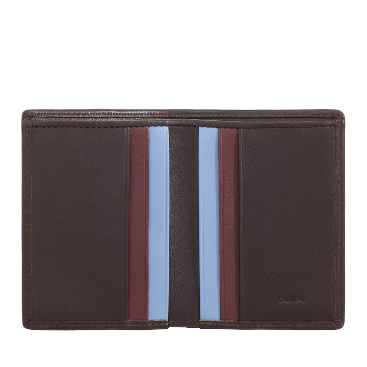 Dudu Men 's Leather Wallet, 신용 카드 홀더가있는 슬림 남성 지갑, 현금 사례 홀더, 소형 및 소형, RFID 보호 기능