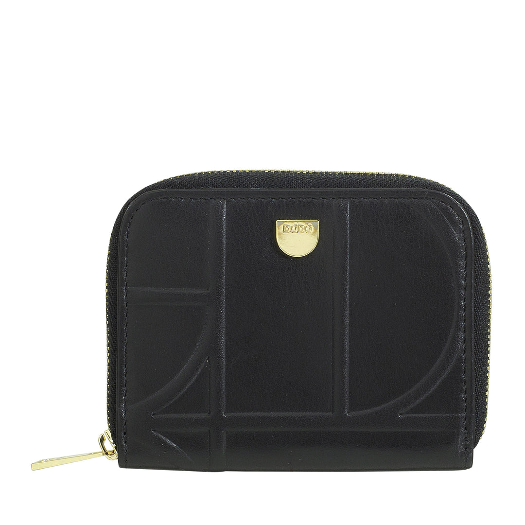 dudu portamonete man woman small passeble Leather Passeble with Hinge、Card Holder Pockets -Compact Small Wallet