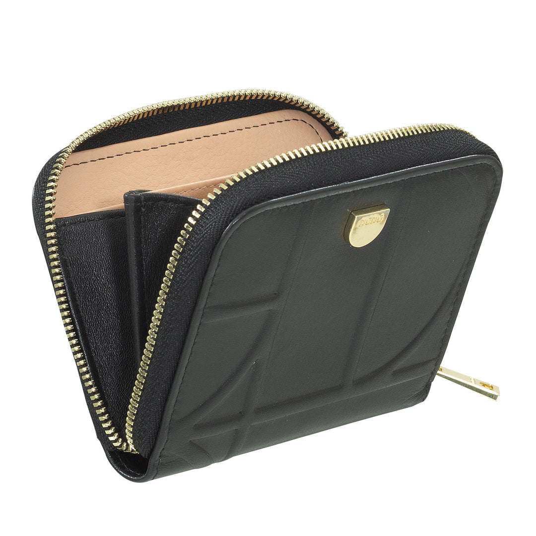 dudu portamonete man woman small passeble Leather Passeble with Hinge、Card Holder Pockets -Compact Small Wallet