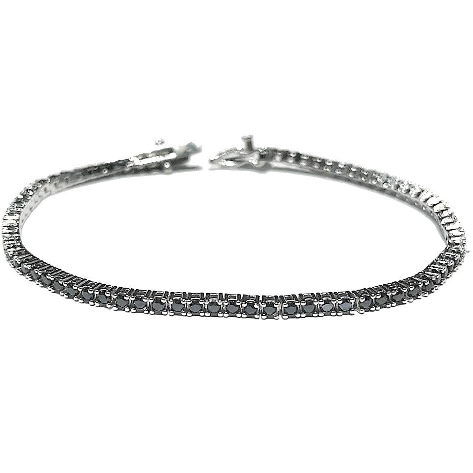 Sovrani bracciale Tennis argento 925 zirconi neri J7686 - Capodagli 1937