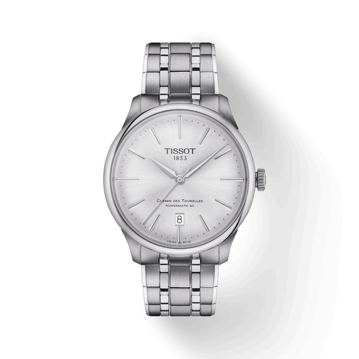 Tissot orologio Chemin Des Tourelles Powermatic 80 39mm argento automatico acciaio T139.807.11.031.00 - Capodagli 1937