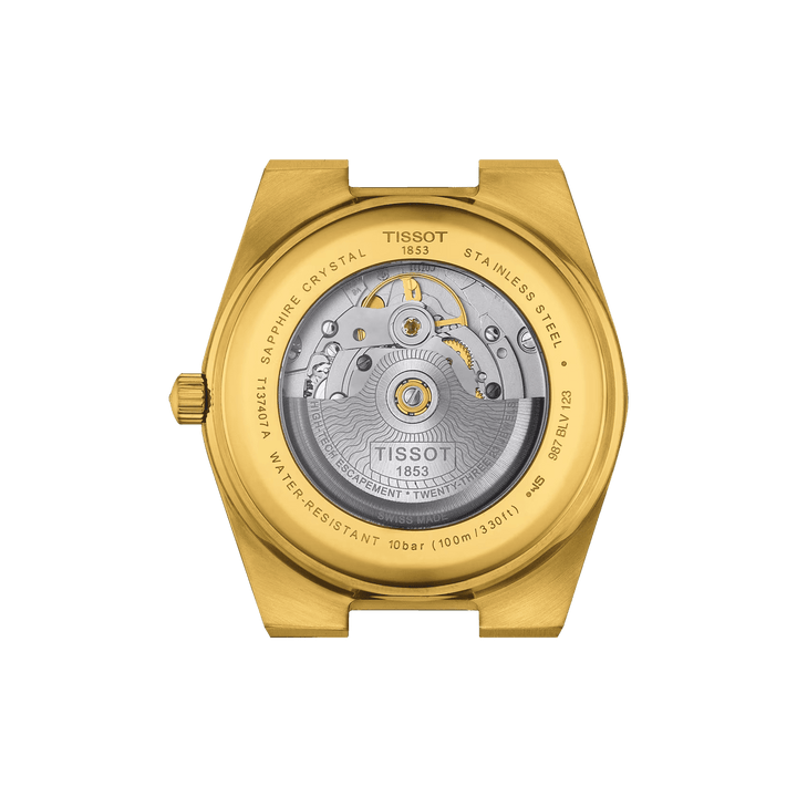 Tissot orologio PRX Powermatic 80 40mm champagne automatico acciaio finitura PVD oro giallo T137.407.33.021.00 - Capodagli 1937