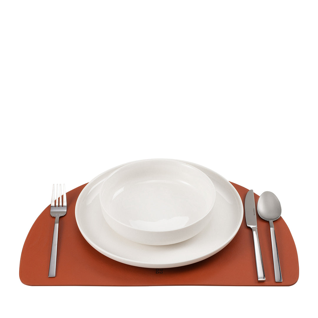 Dudu American Leather Placemat，早餐桌布午餐，雙面雙面，非slip，新月44x30厘米，兩個the