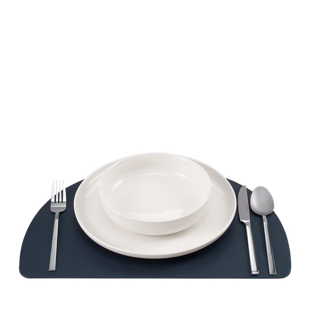 Dudu American Leather Placemat，早餐桌布午餐，雙面雙面，非slip，新月44x30厘米，兩個the