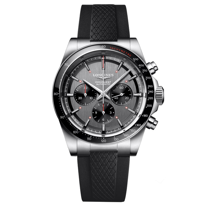 Longines Conquest Chrono Ski Edition 42mm 자동 회색 스틸 L3.836.4.52.9