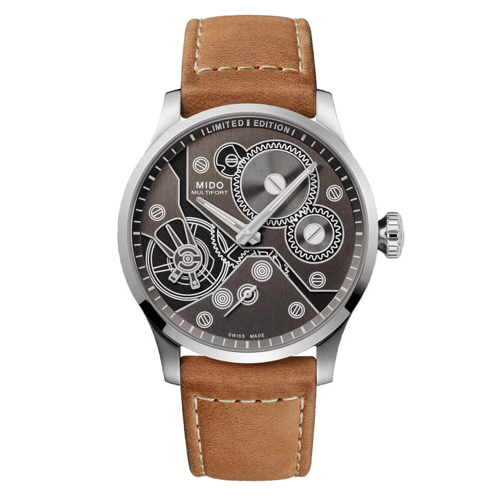 Mido Multifor Mechanical Watch Limited Edition 999 Pieces 44mm Anthracite Charge Manual Steel M038.605.11.060.00