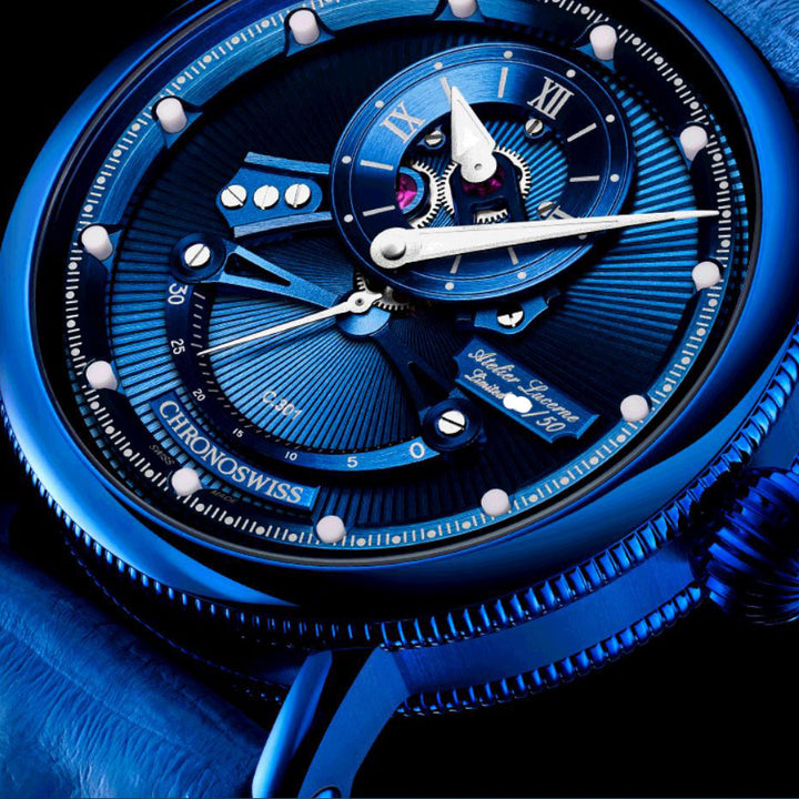 Chronoswiss Open Gear recec Electric Blue Limate Edition 50Pezzi 44mm Blue Automatic Finish Edinish Blue CH-6926-BLSI