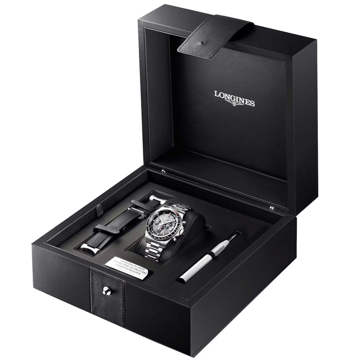 Longines Conquest Chrono Ski Edition 42mm 자동 회색 스틸 L3.836.4.52.9