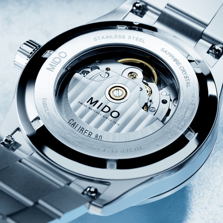 Mido腕時計マルチフォートMフリーズ42mm自動ターコイズ鋼M038.430.11.041.00