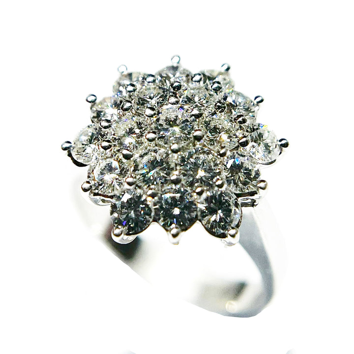 Capodagaglie River White Gold Flower 18kt 다이아몬드 0397a