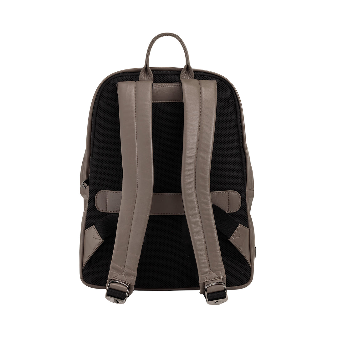 Dudu Leather Backpack Man Woman Porta PC最大15.6 "16インチMacBook、20リットルトラベルバックパック、エレガントなエッセンシャルデザインバックパック