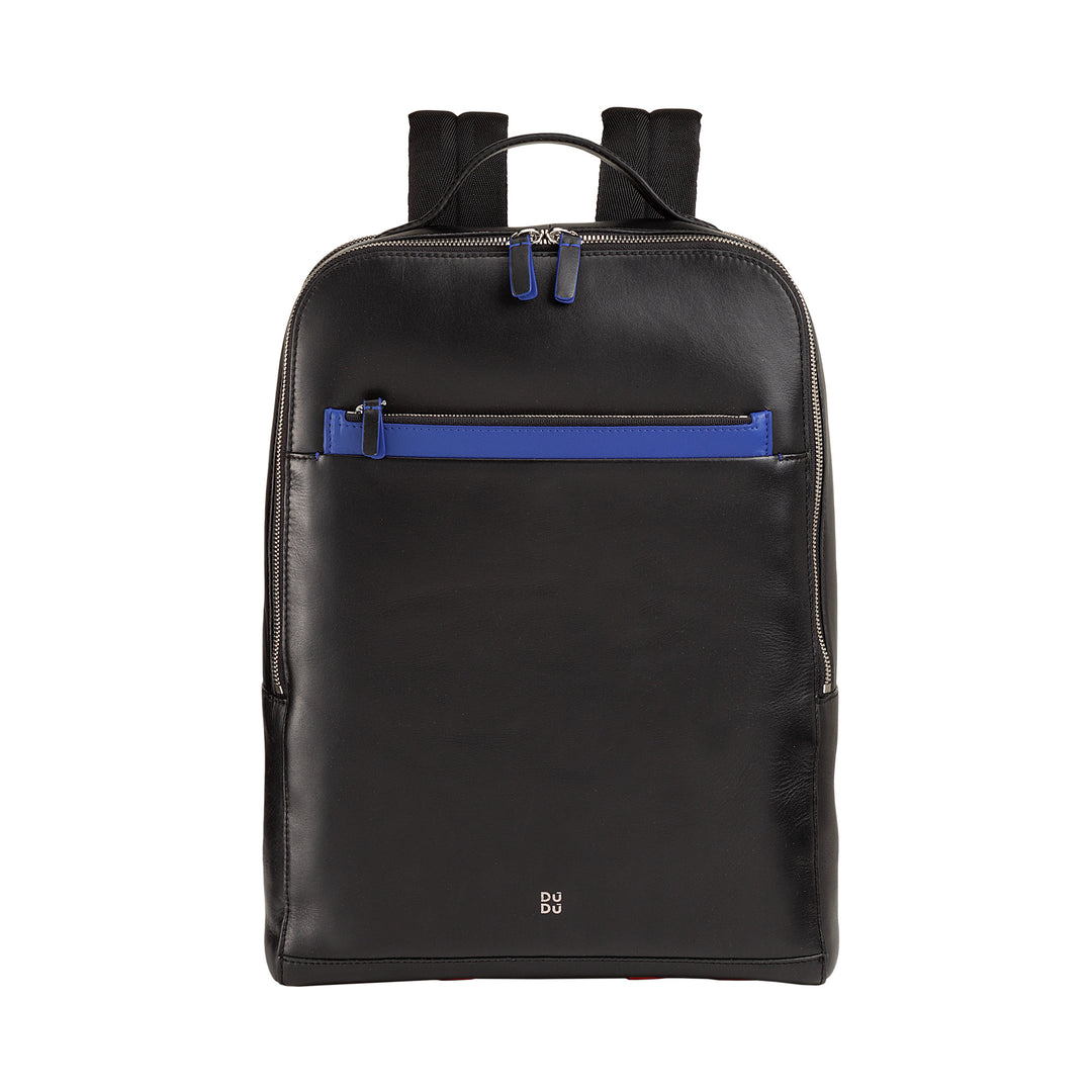 Dudu Men 's Backpack 휴대용 PC 도어 및 가죽 태블릿, 이중 지퍼 안티 도난 배낭, 트롤리 공격으로 여행 배낭 여행