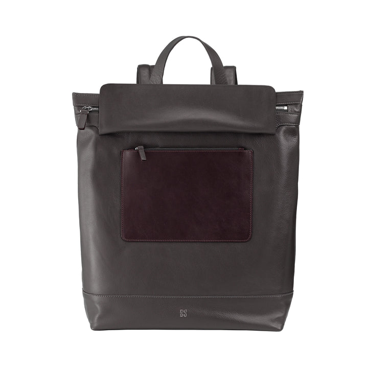 Dudu Men's Backpack、Vera Log Leatherのソフトカジュアル女性バックパック