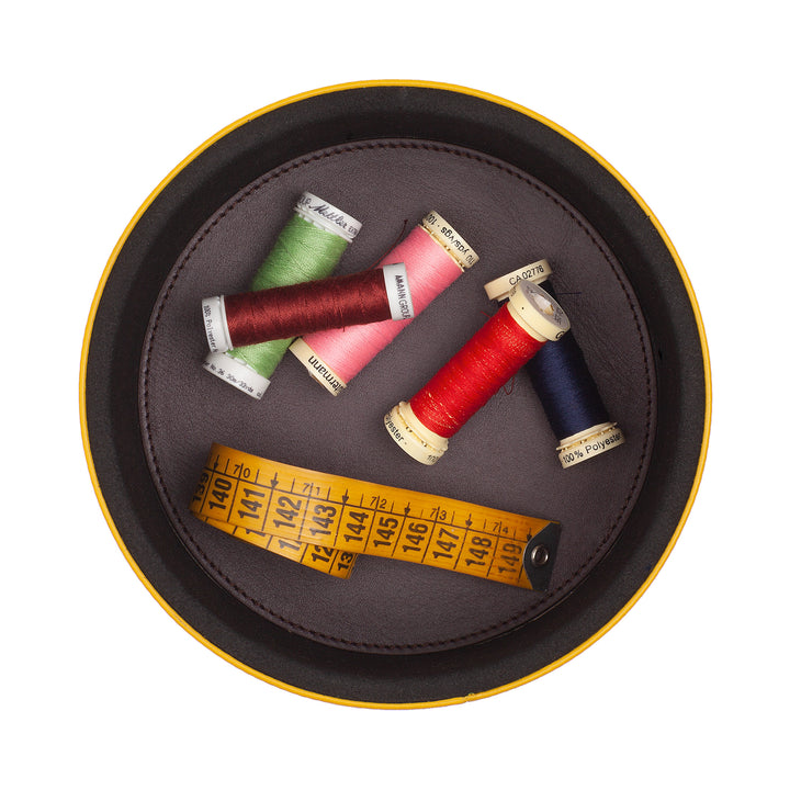 DuDu 가구 디자인 가죽 항아리, 뚜껑이 있는 글러브 박스 10x10cm, 와플 홀더 동전 열쇠 사탕 보석