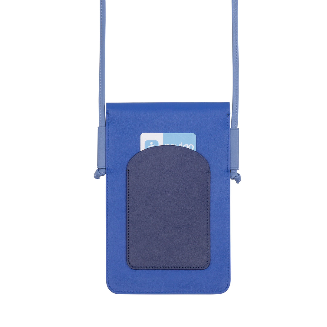DuDu 皮革颈部手机手提箱,带按钮的智能手机手提箱,可调节肩带,薄型设计