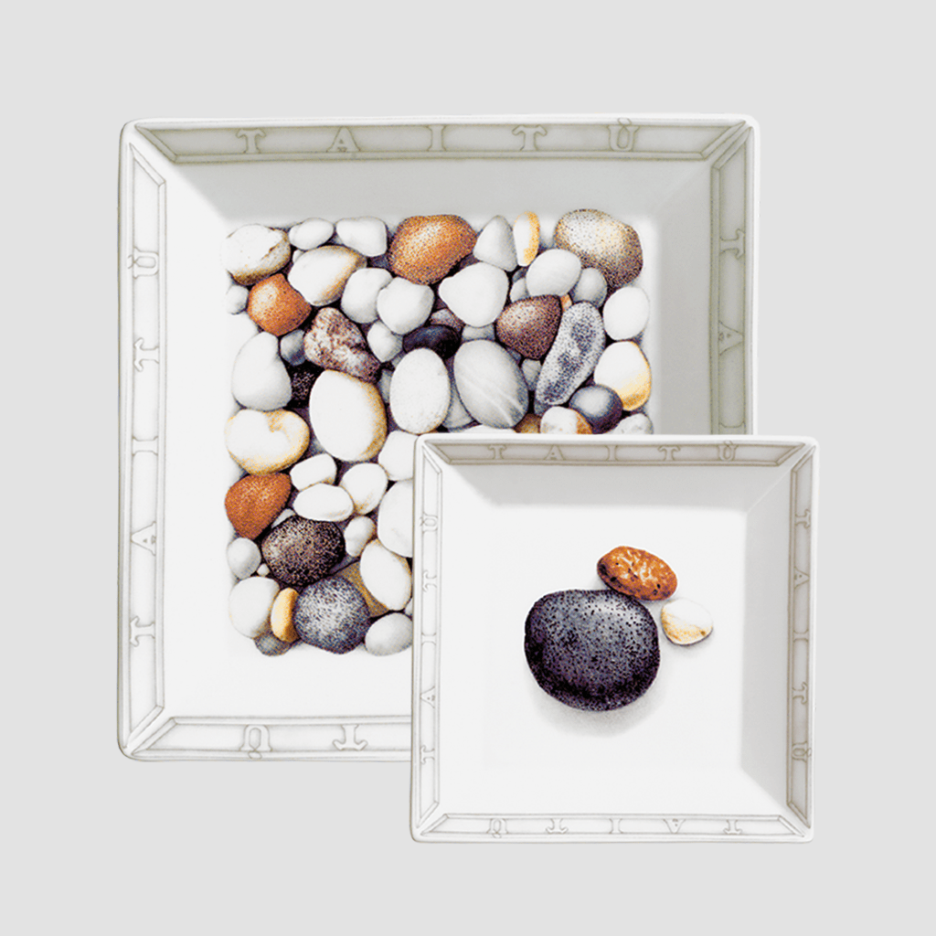 Tait ⁇  set 2 disats milleusic medium 和 small 石子瓷器 98-10