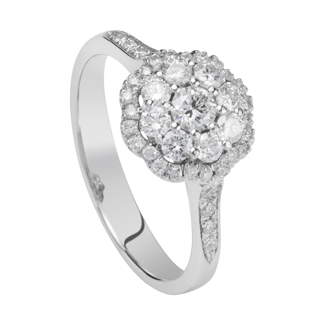 Golay Solitaire Flower Ring