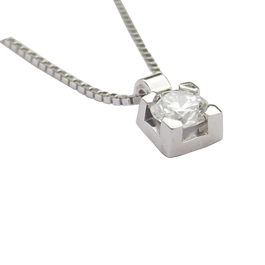 Crewneck Point Light Square 18kt white gold diamond 0350-14 GI