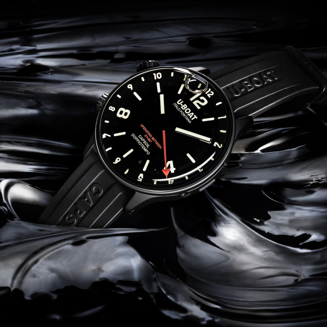 U-Boat Capsail Watch DLC 45mm 블랙 쿼츠 스틸 마감 DLC 블랙 8770