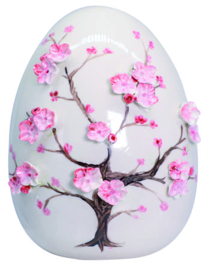 Sbordone 계란 꽃 꽃 Ø10cm H.14cm 이탈리아에서 만든 도자기 UO84/2