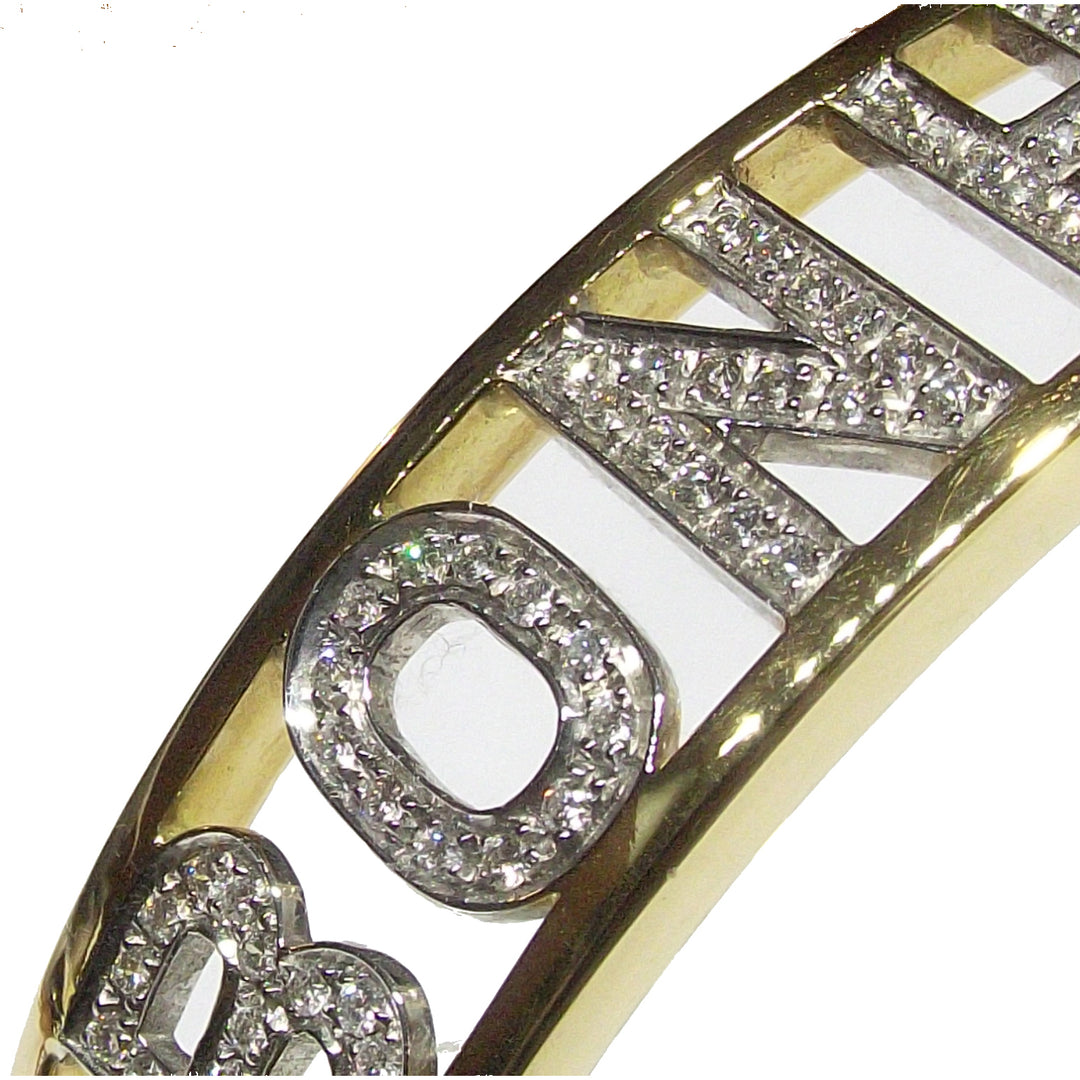 Sidalo剛性手鐲Bonheur黃金和白色18KT鑽石0065BR