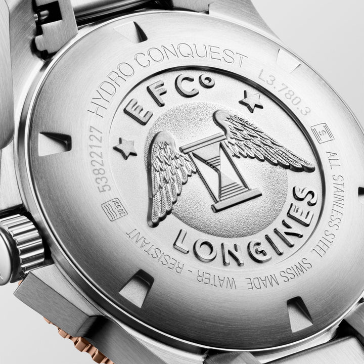 Longines HydroconQuest Watch 39mm自動灰色の鋼L3.780.3.78.6