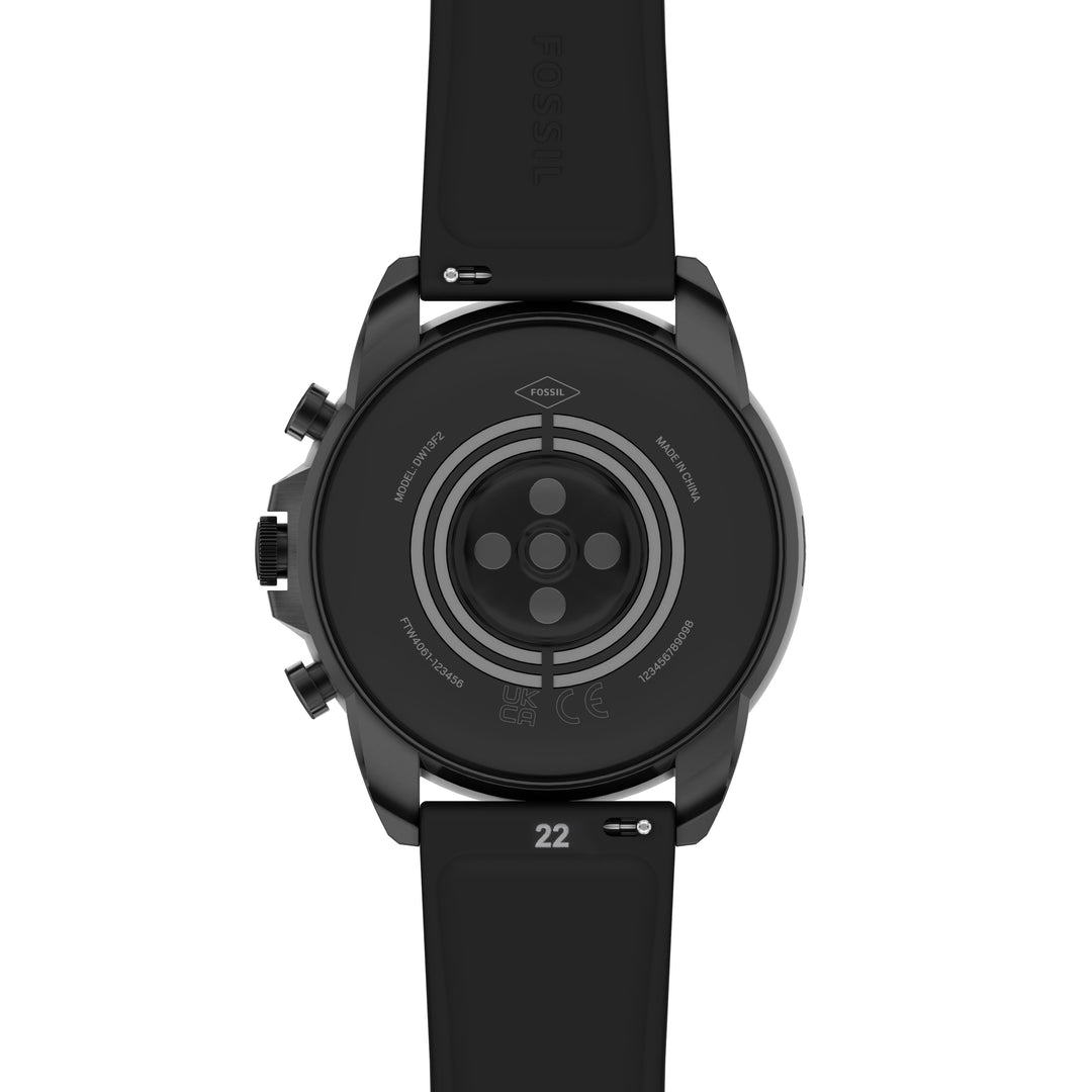 화석 시계 Gen 6 스마트 시계 블랙 실리콘 스트랩 FTW4061